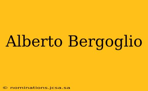 Alberto Bergoglio