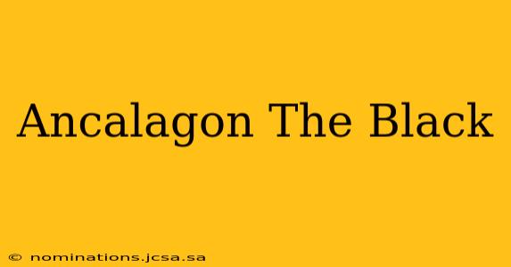 Ancalagon The Black