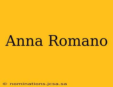 Anna Romano