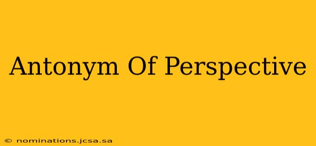 Antonym Of Perspective