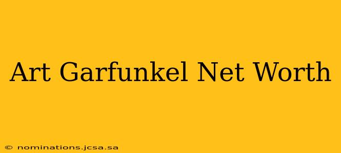 Art Garfunkel Net Worth