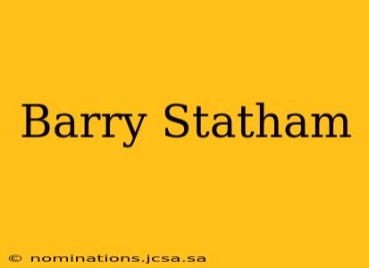 Barry Statham