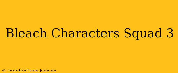 Bleach Characters Squad 3