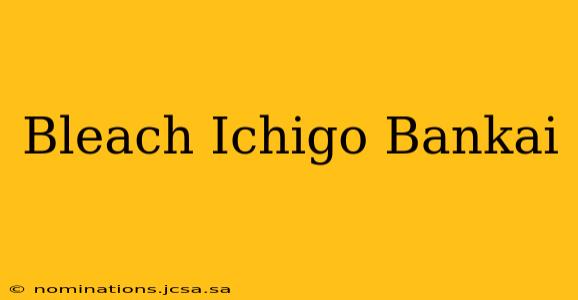Bleach Ichigo Bankai