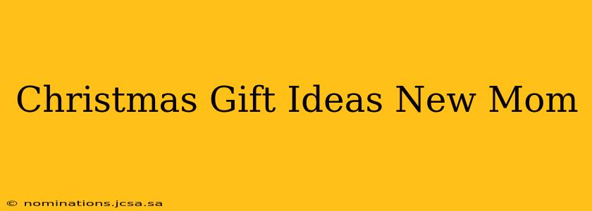 Christmas Gift Ideas New Mom
