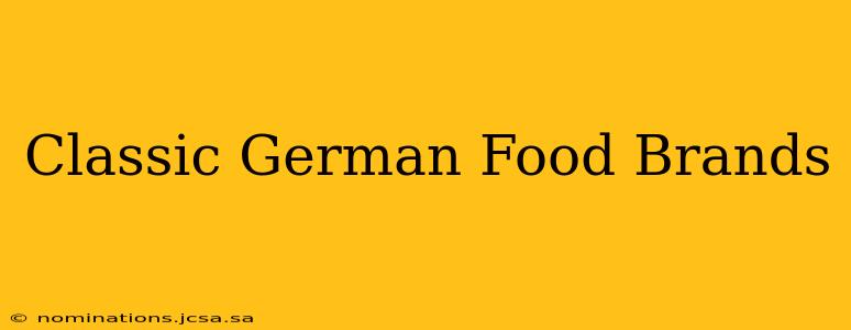 Classic German Food Brands