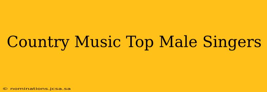 Country Music Top Male Singers