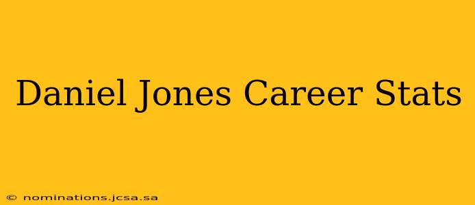Daniel Jones Career Stats