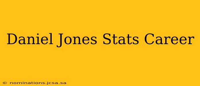 Daniel Jones Stats Career