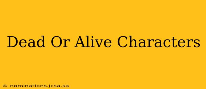 Dead Or Alive Characters