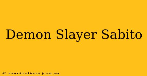 Demon Slayer Sabito