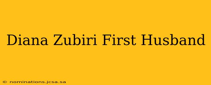 Diana Zubiri First Husband