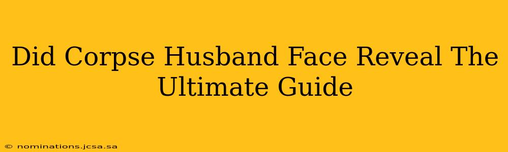 Did Corpse Husband Face Reveal The Ultimate Guide