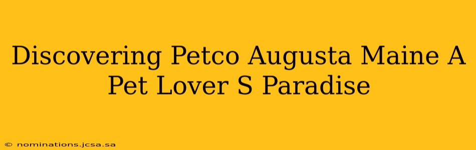 Discovering Petco Augusta Maine A Pet Lover S Paradise