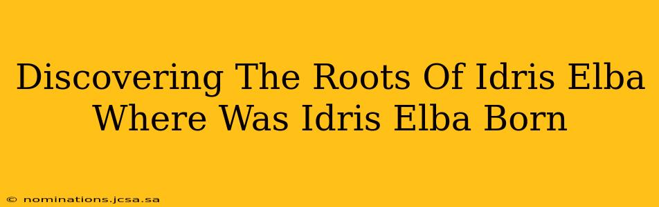 Discovering The Roots Of Idris Elba Where Was Idris Elba Born
