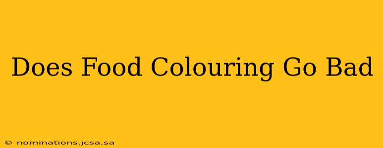 Does Food Colouring Go Bad