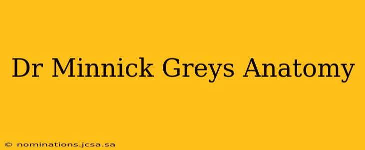 Dr Minnick Greys Anatomy