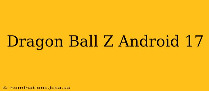 Dragon Ball Z Android 17