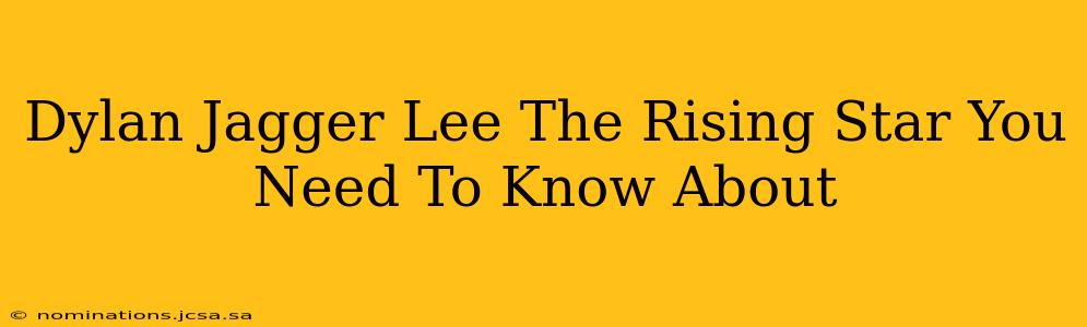 Dylan Jagger Lee The Rising Star You Need To Know About