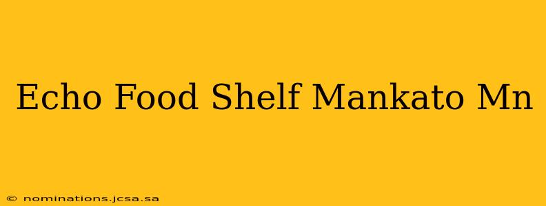 Echo Food Shelf Mankato Mn