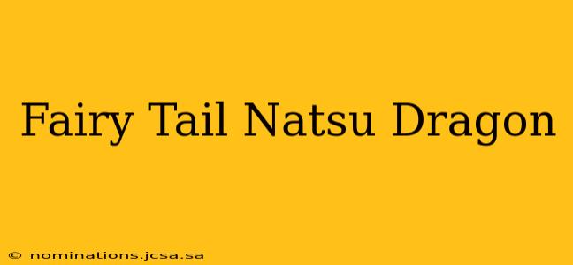 Fairy Tail Natsu Dragon