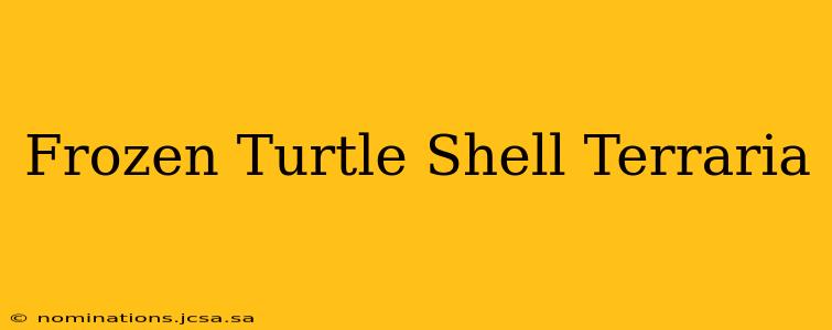 Frozen Turtle Shell Terraria