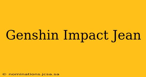 Genshin Impact Jean