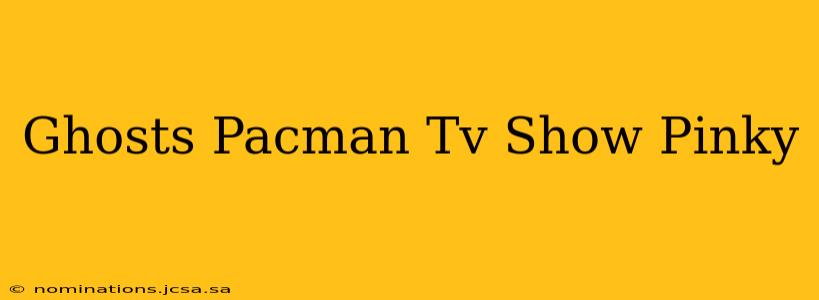 Ghosts Pacman Tv Show Pinky