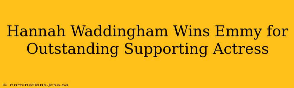 Hannah Waddingham Wins Emmy for Outstanding Supporting Actress