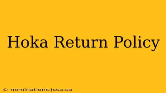 Hoka Return Policy