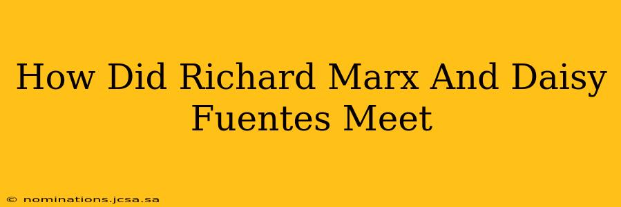 How Did Richard Marx And Daisy Fuentes Meet
