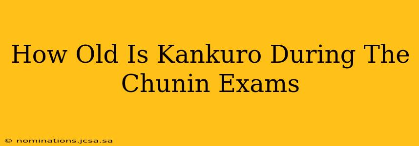 How Old Is Kankuro During The Chunin Exams