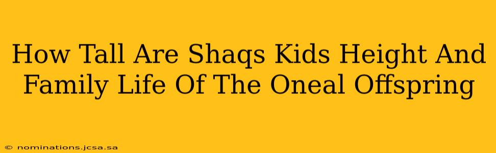 How Tall Are Shaqs Kids Height And Family Life Of The Oneal Offspring