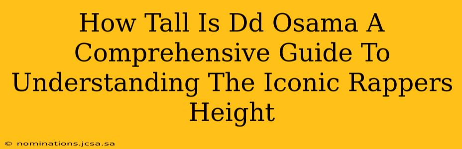 How Tall Is Dd Osama A Comprehensive Guide To Understanding The Iconic Rappers Height