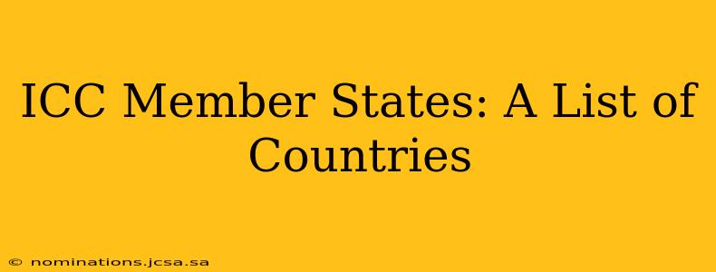 ICC Member States: A List of Countries