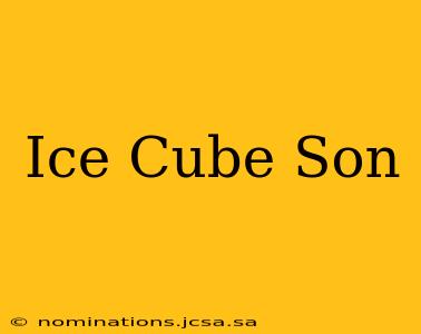 Ice Cube Son
