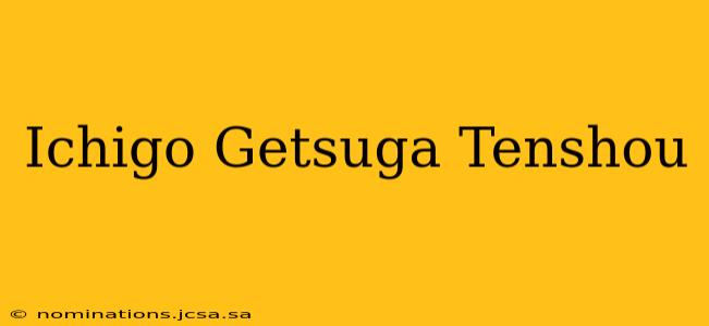 Ichigo Getsuga Tenshou