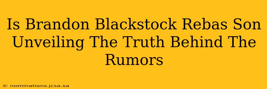 Is Brandon Blackstock Rebas Son Unveiling The Truth Behind The Rumors