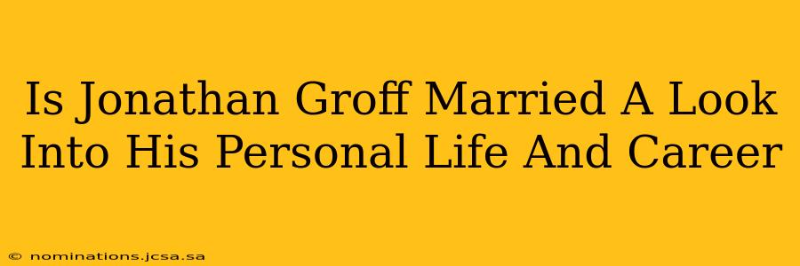 Is Jonathan Groff Married A Look Into His Personal Life And Career