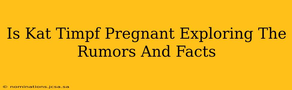 Is Kat Timpf Pregnant Exploring The Rumors And Facts