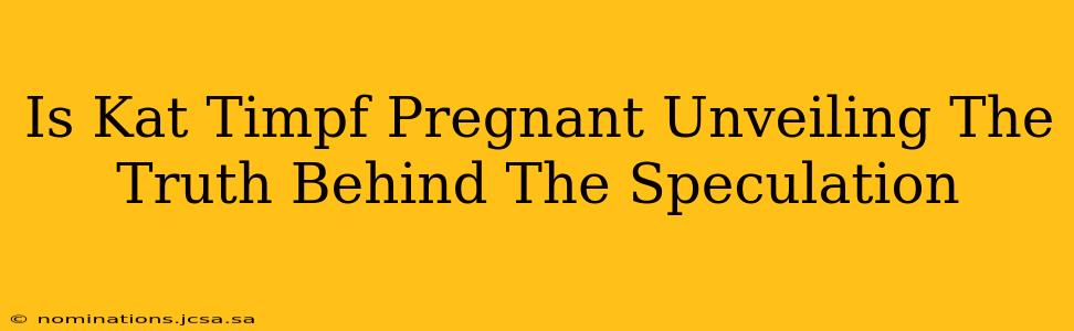 Is Kat Timpf Pregnant Unveiling The Truth Behind The Speculation