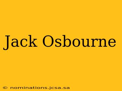 Jack Osbourne