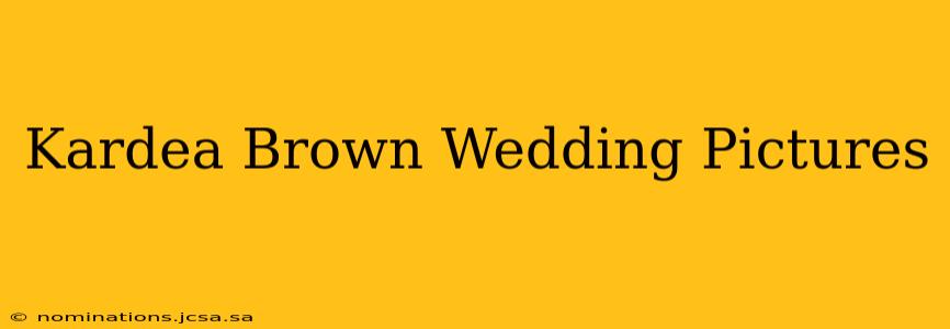 Kardea Brown Wedding Pictures