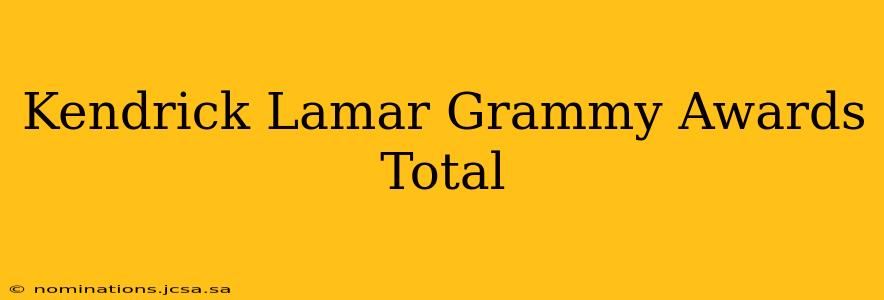 Kendrick Lamar Grammy Awards Total