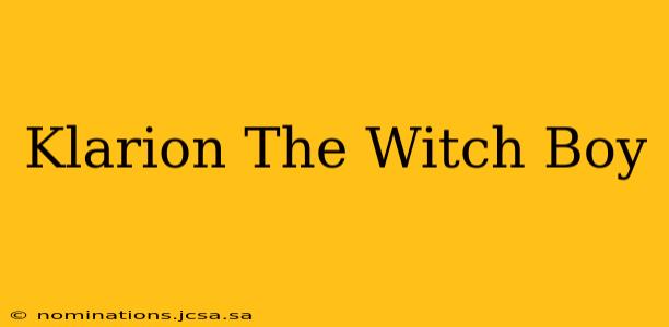 Klarion The Witch Boy