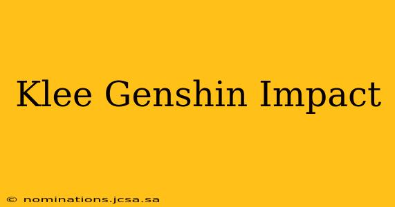 Klee Genshin Impact