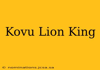 Kovu Lion King