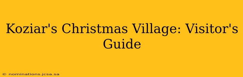 Koziar's Christmas Village: Visitor's Guide