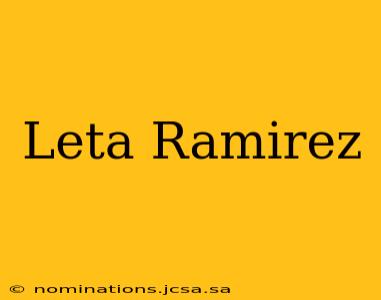 Leta Ramirez