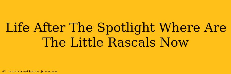 Life After The Spotlight Where Are The Little Rascals Now